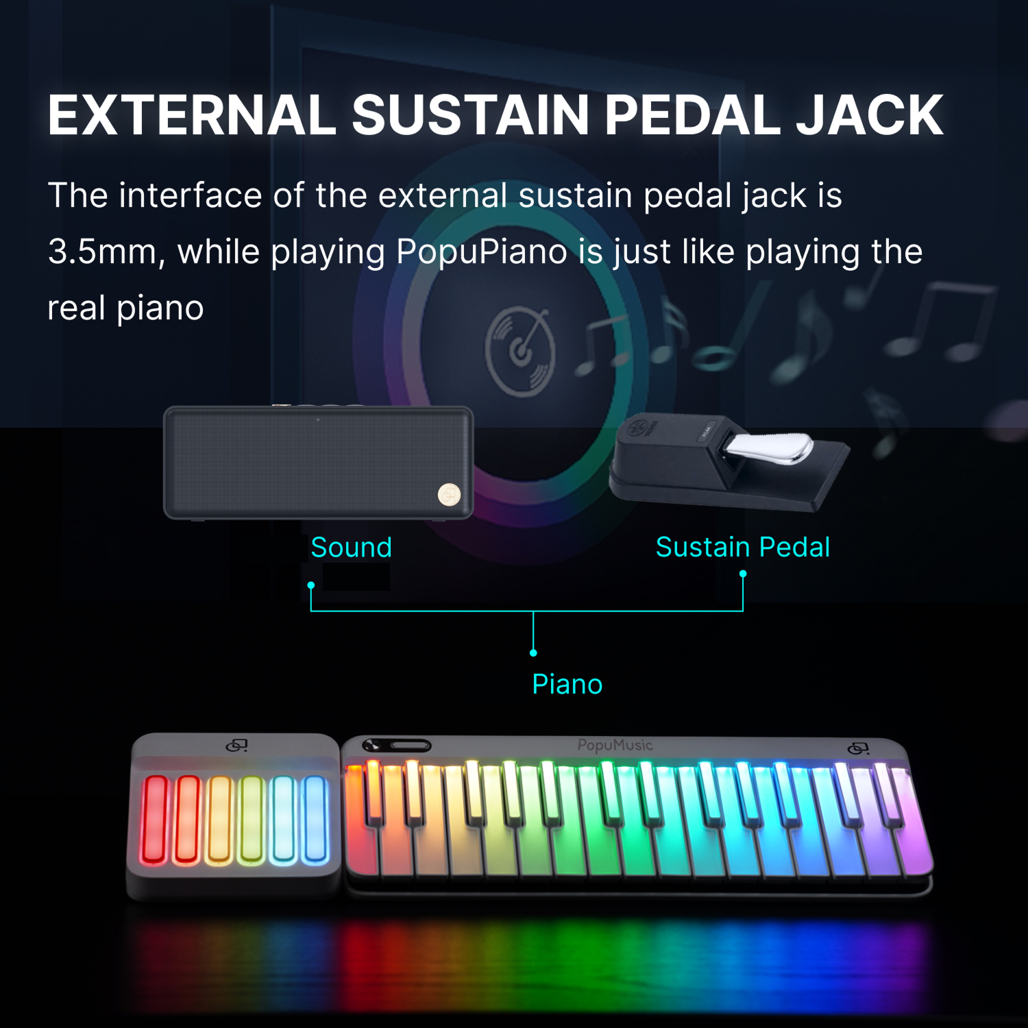 PopuMusic Smart MIDI Sounds Speaker