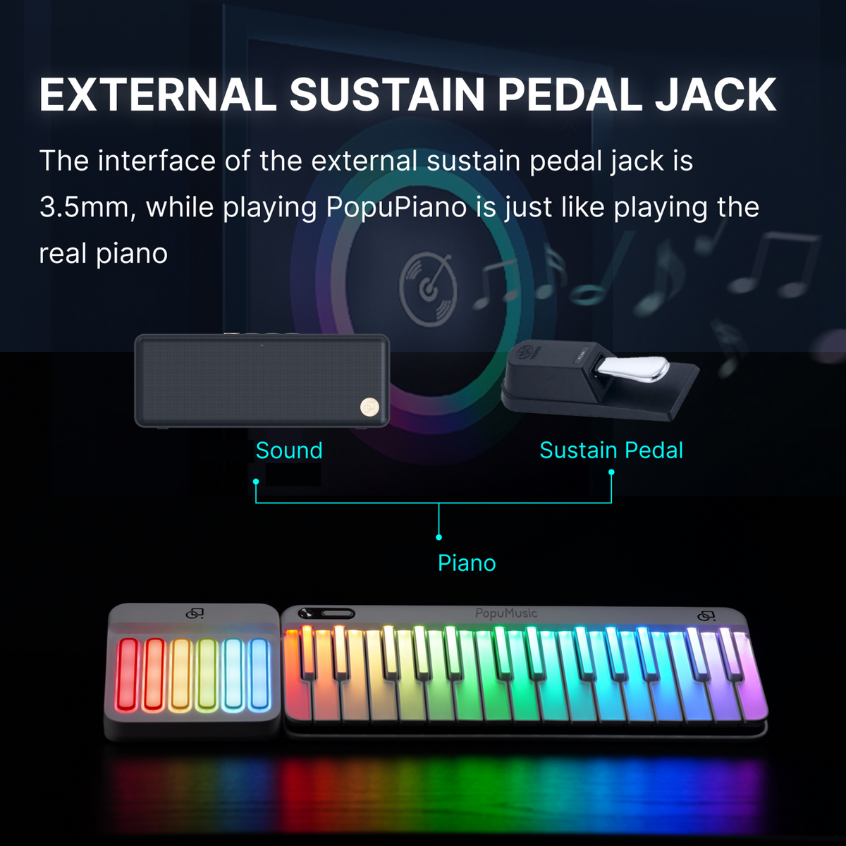 PopuMusic Smart MIDI Sounds Speaker